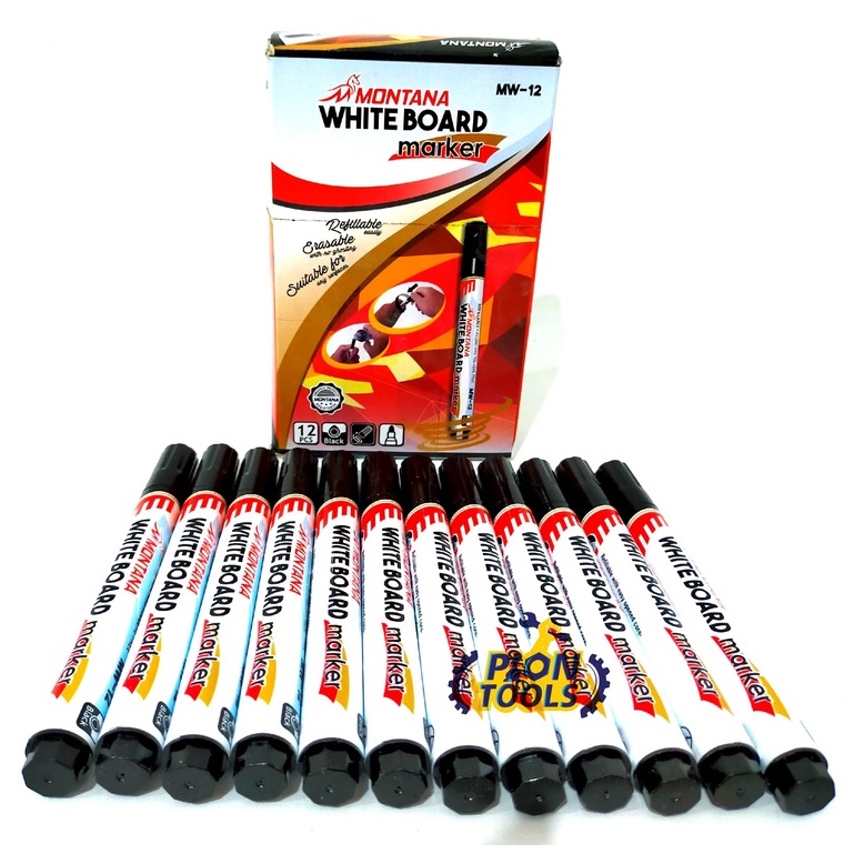 

MONTANA SPIDOL HITAM WHITE BOARD MW-12 atk Spidol papan marker
