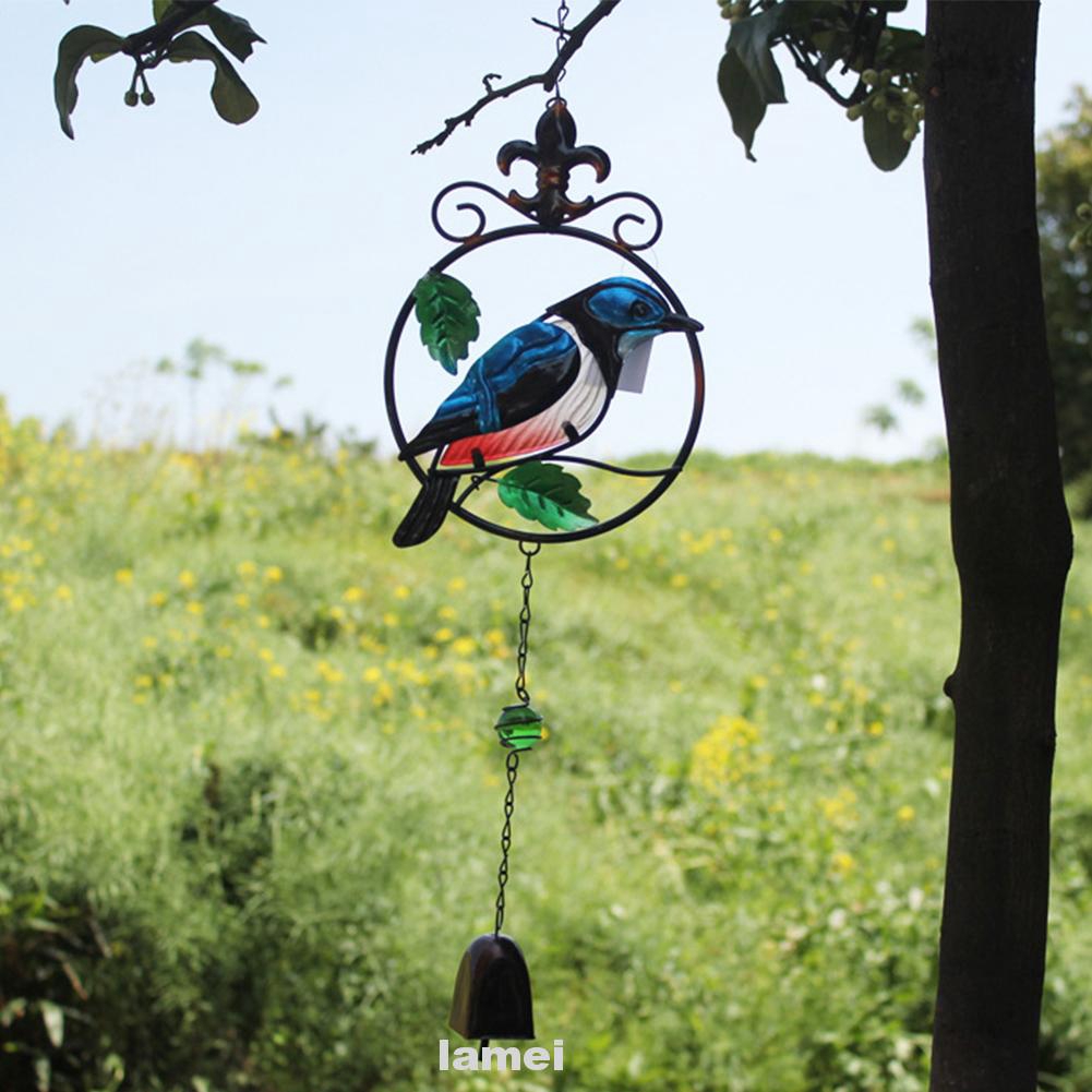 Gantungan Lonceng Angin Dengan Gambar Motif Burung Untuk Hiasan