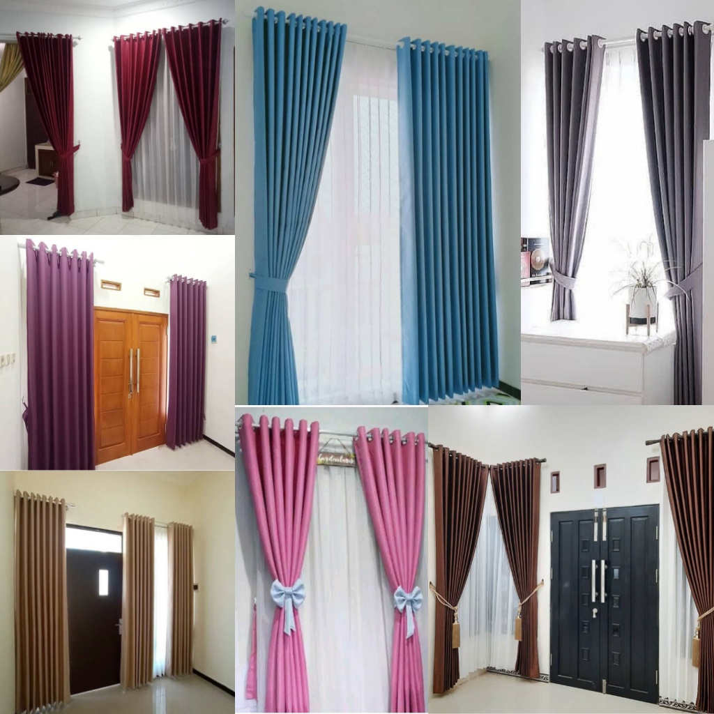 Gorden Blackout minimalis embos serat maestro Koden Gordyn Pintu&jendela