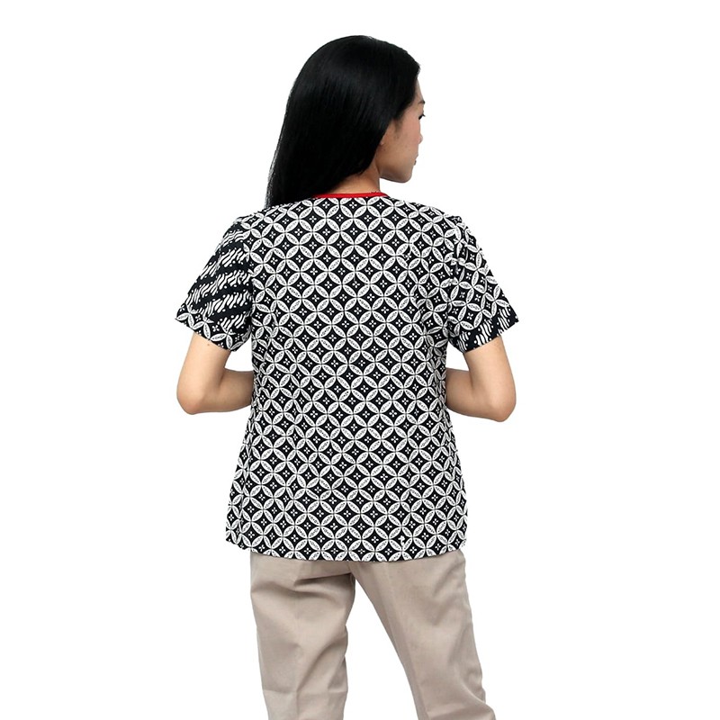 Atasan Batik Wanita Model 3 in 1 Shanghai Style - Blouse Batik Wanita - S M L XL 2L 3L 4L 5L-3