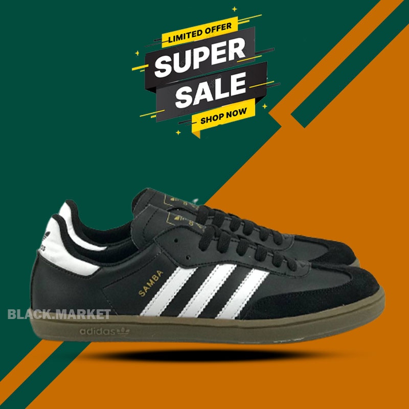 (COD) Sepatu Adidas Samba OG classik White Black Spatu casual pria samba sneakers casual black white