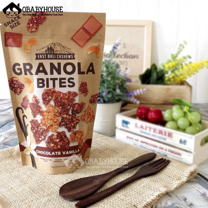 

EAST BALI CASHEWS GRANOLA BITES CHOCOLATE VANILLA 125 GRAM