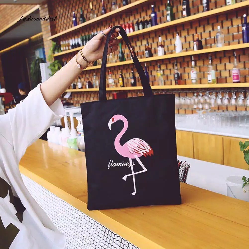 Tote Bag Wanita Flamingo [BISA COD]