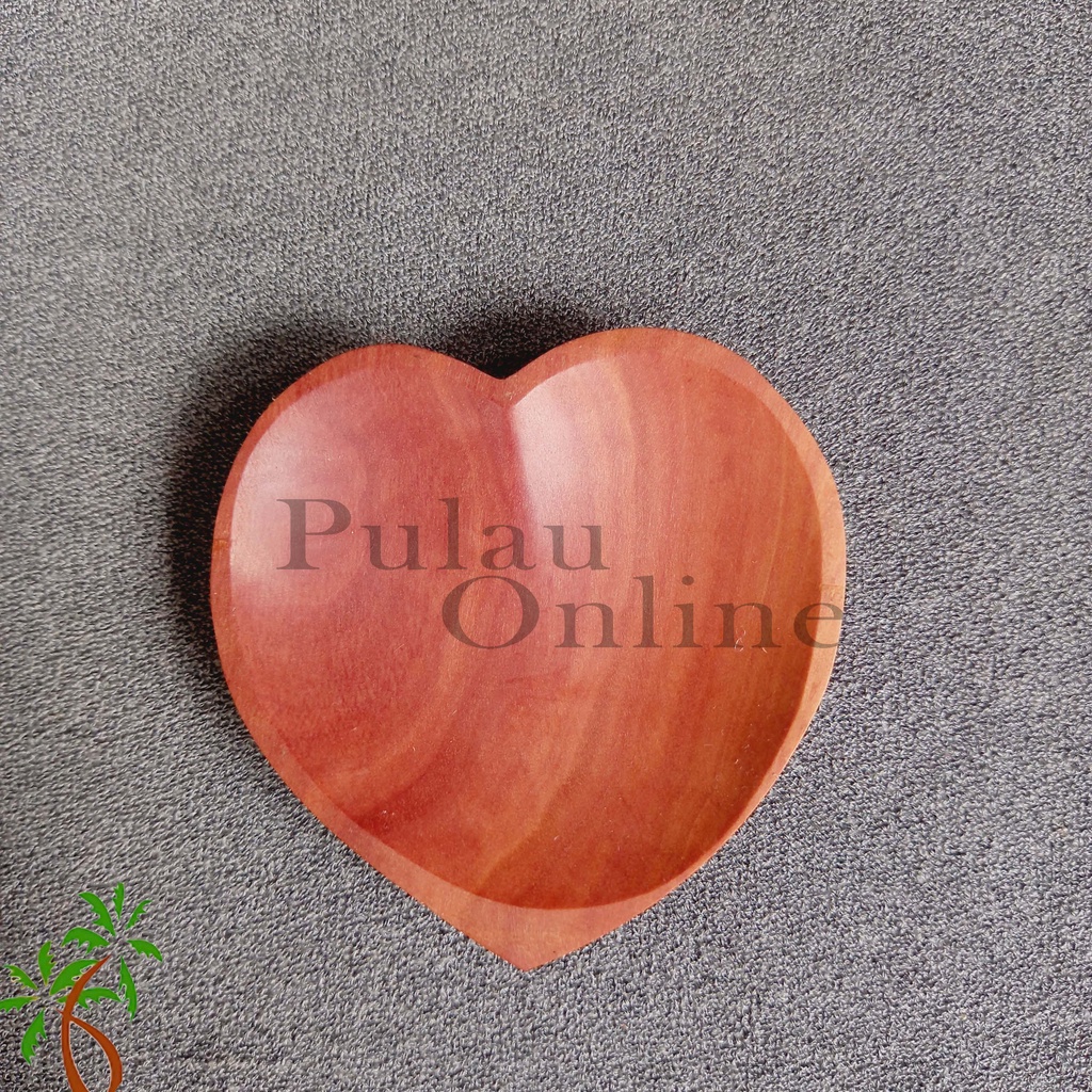 Pulau Online Piring Kayu Kecil - Piring Sambal Kayu - Piring Saos Kayu