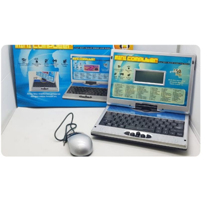 Mainan Laptop Anak (150 fungsi, 2 bahasa), Mainan Mini Computer, kado