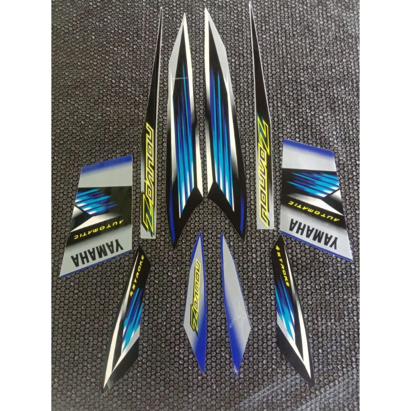 striping nouvo Z biru silver 2005 sticker nouvo Z 2005 biru silver