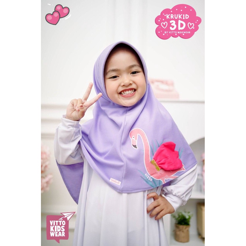 Jilbab Instan Anak Krukids 3D by Vitto