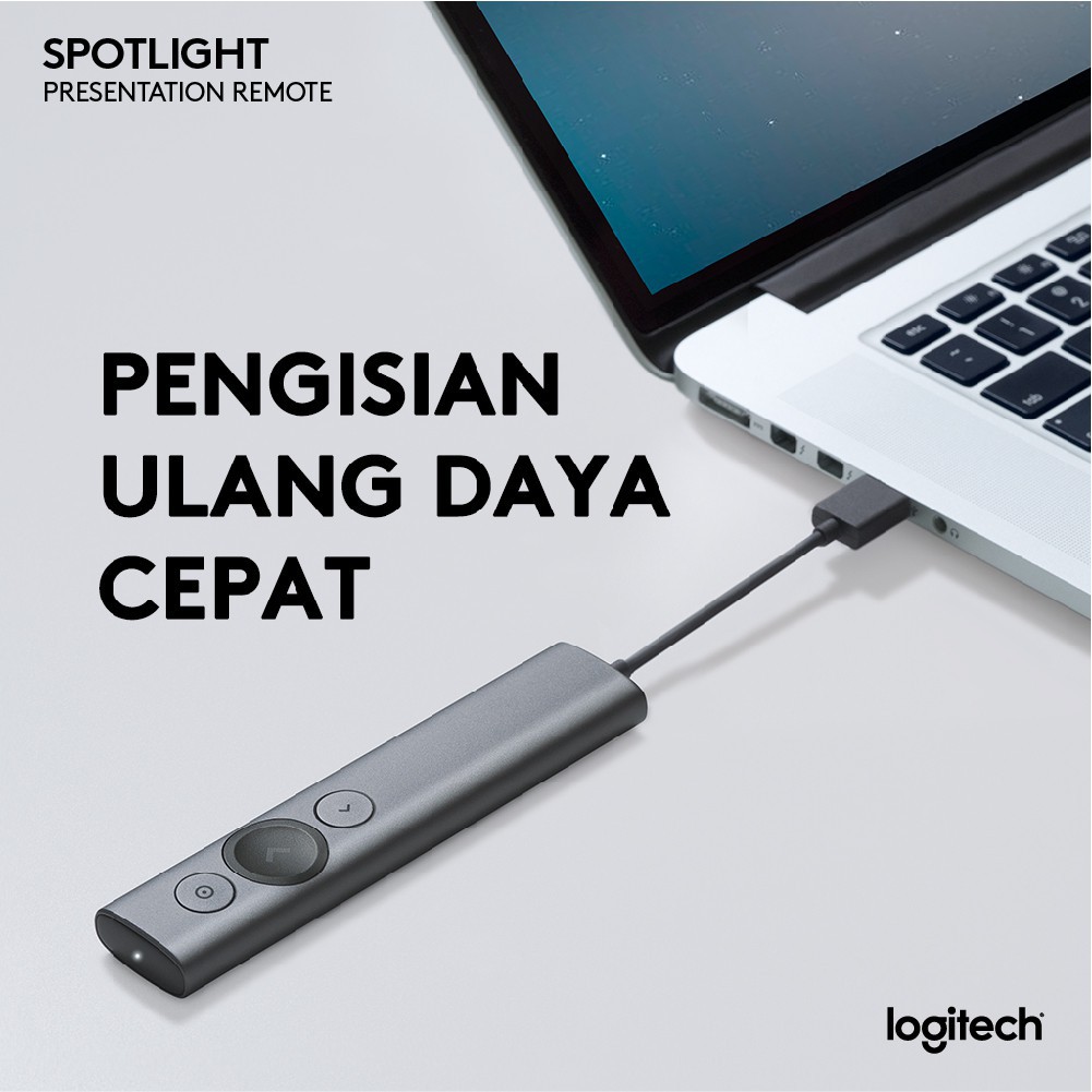 Logitech Spotlight Wireless Presentation Remote Gold &amp; Slate Grey