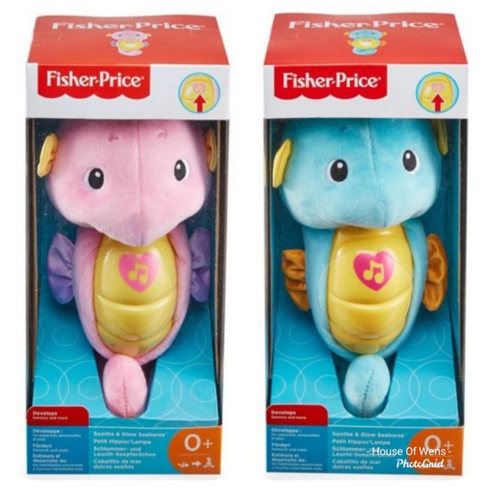 Fisher Price Soothe n Glow Seahorse Original/Mainan Boneka Anak Bayi