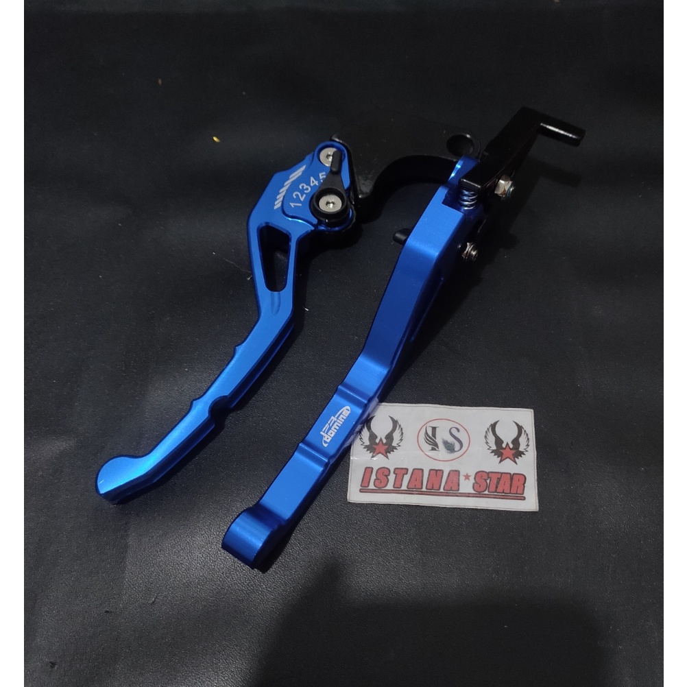 Handle Rem / Handlebrake Stelan Tiger / Satria Fu / Verza / Megapro / New CB 150 - CNC - BIRU Handle Variasi Promo Bayar Di Tempat