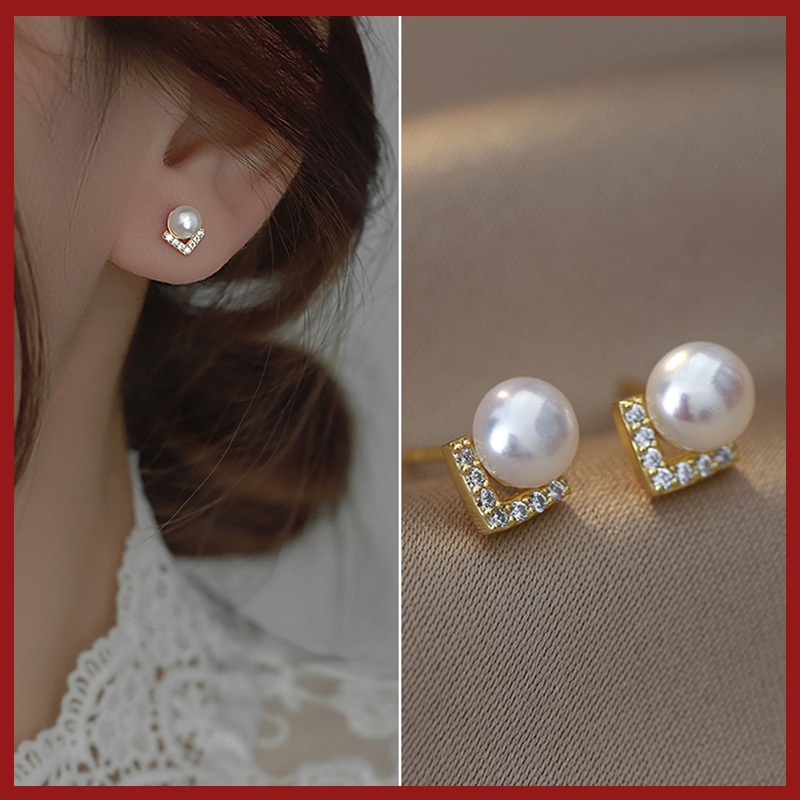 Anting Mutiara Bahan S925 Silver Untuk Wanita