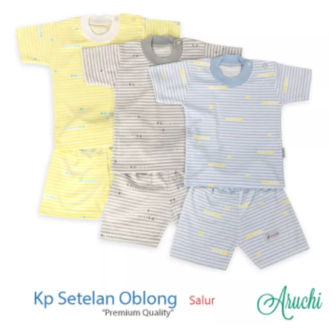 SALE Setelan Pendek Aruchi Salur XL XXL bahan Extra Lembut CBKS