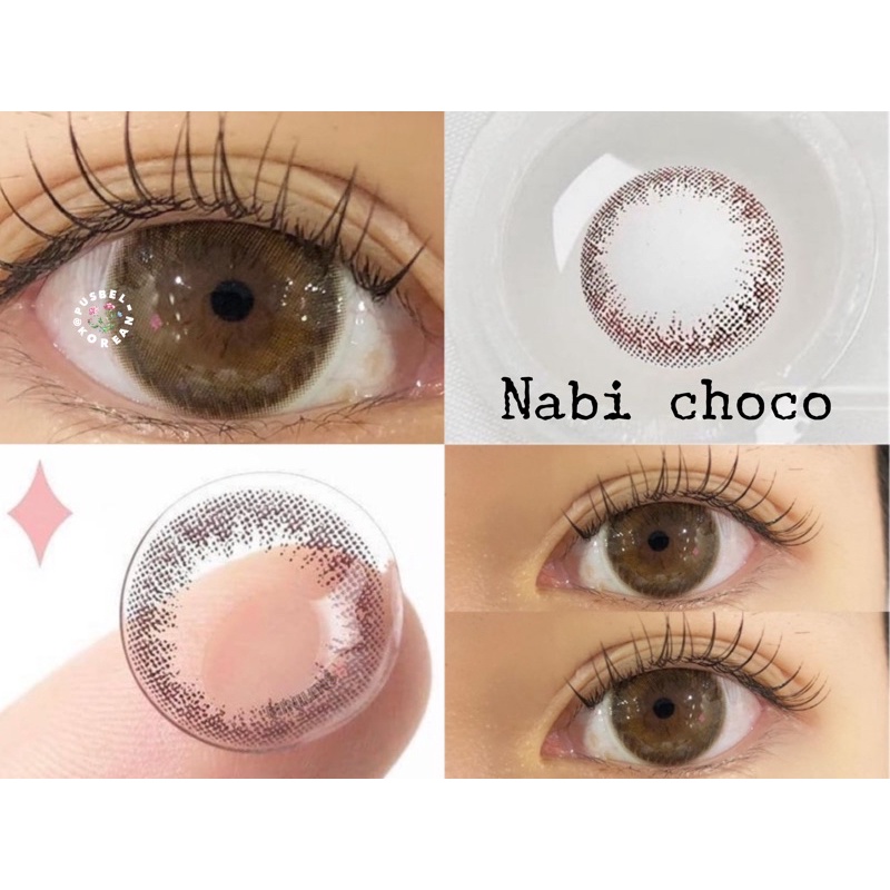 princess mini nabi black &amp; choco softlens eos original korea high quality