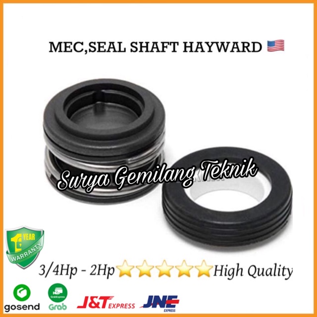 Seal Pompa HAYWARD Mechanical Seal Shaft Pompa Kolam Renang Hayward