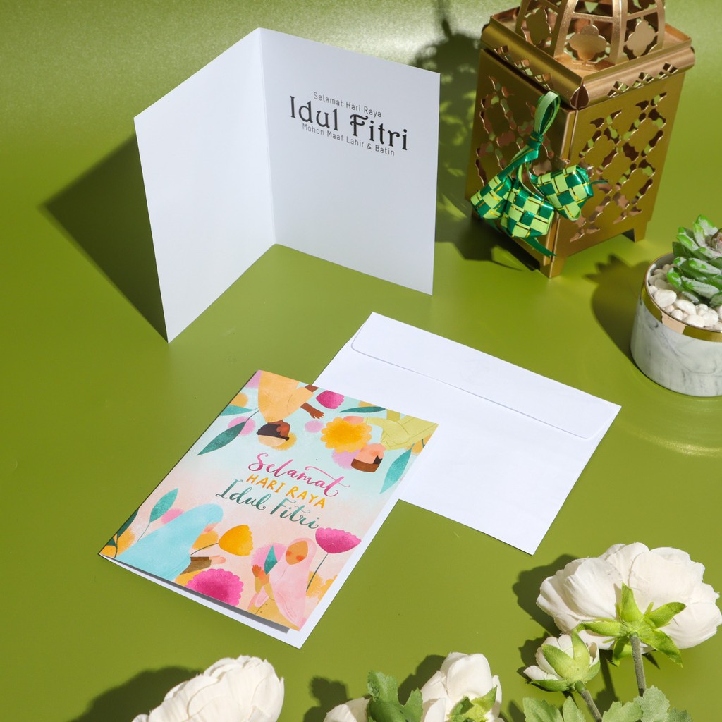 

KARTU UCAPAN LEBARAN LIPAT 2 DAN BONUS AMPLOP PUTIH GREETING CARD IDUL FITRI PREMIUM - 004