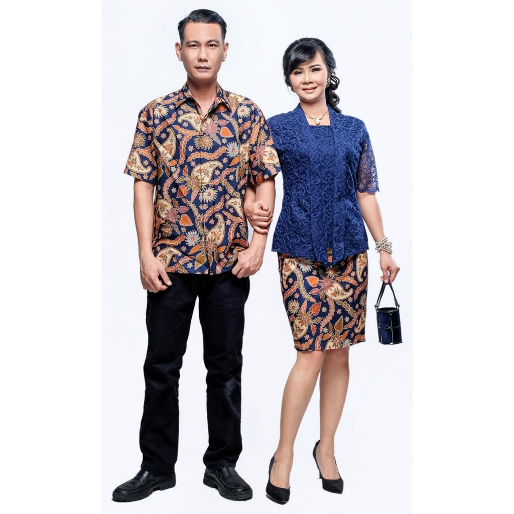 BATIK COUPLE KELUARGA DAN ANAK TERBARU MURAH KEKINIAN SERAGAM JUMBO SARIMBIT LAVANIA BRUKAT BIRU