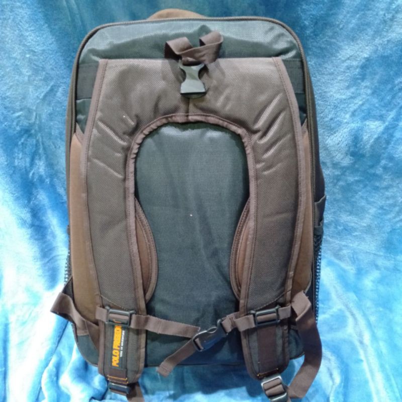 Ransel Laptop Emboss POLO FREEDOM Tas Sekolah Kerja Pria Uk Besar 18 Inch