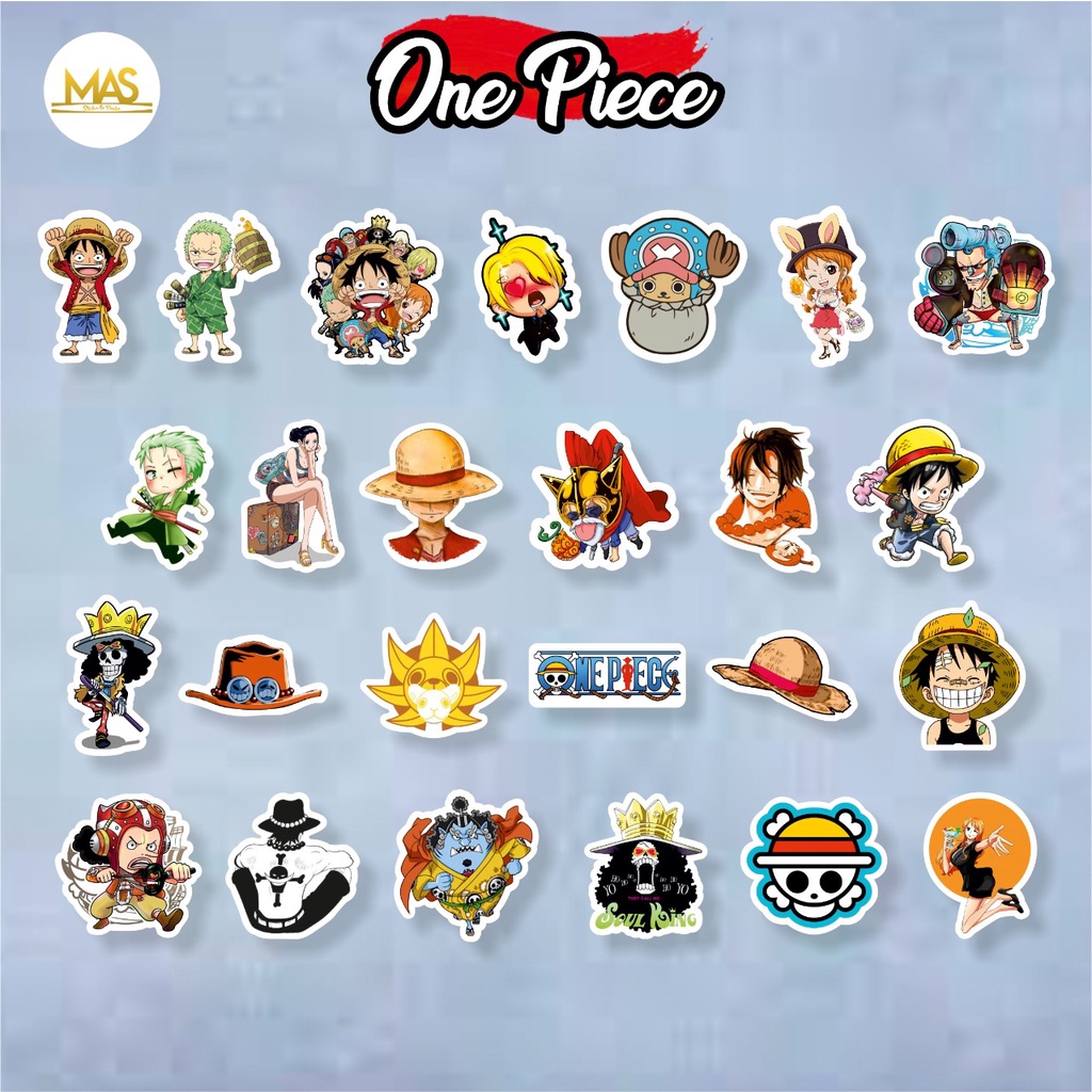 Jual Stiker Anime One Piece Pack ( scrapbook, coverbook, tumblr, laptop