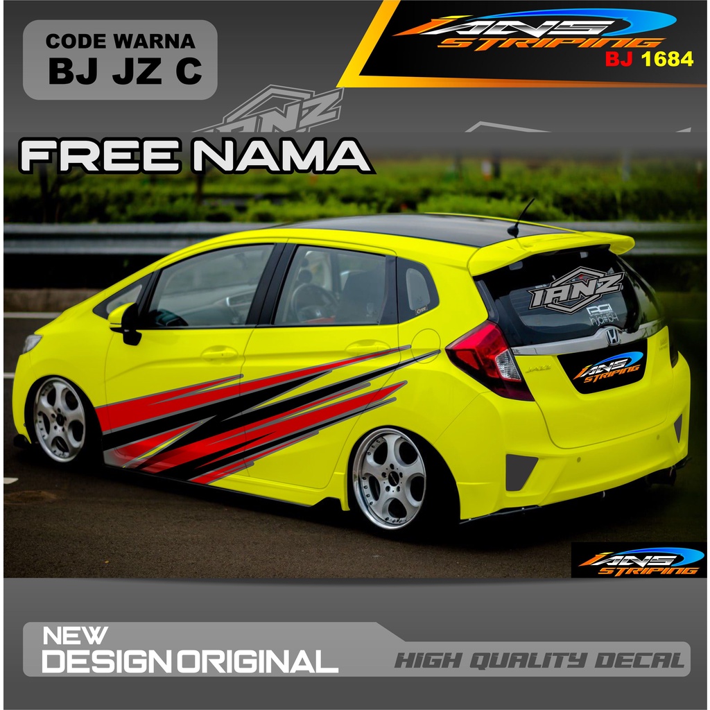 STICKER DECAL MOBIL BRIO TERBARU  / DECAL STICKER MOBIL / STIKER MOBIL / STIKER MOBIL BRIO, HONDA JAZZ, AGYA, AYLA