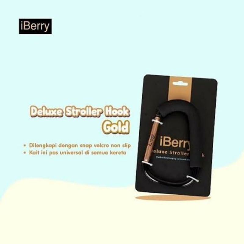 Gantungan iBerry Deluxe Stroller Hook Gold