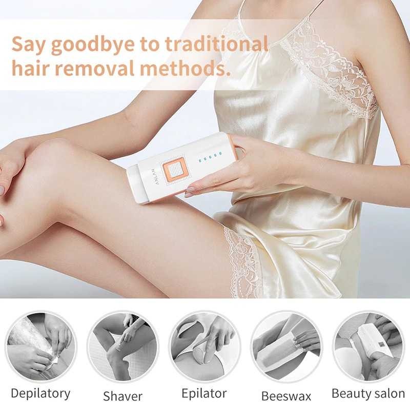 Hair Removal Portable Laser Epilator Penghilang Bulu 500000 Flashes