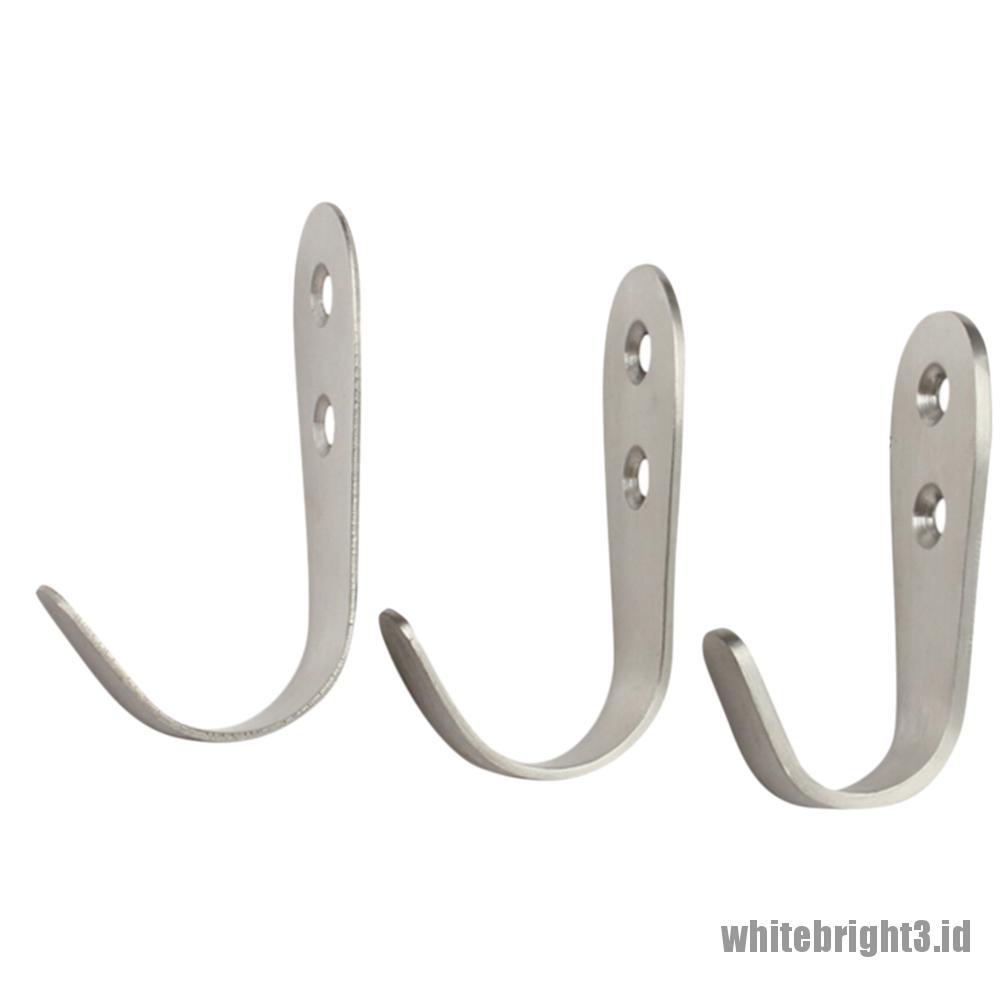 ❤White3 Warna Putih❤ 1pc Kait Hanger Pakaian Bahan Stainless Steel Untuk Dapur