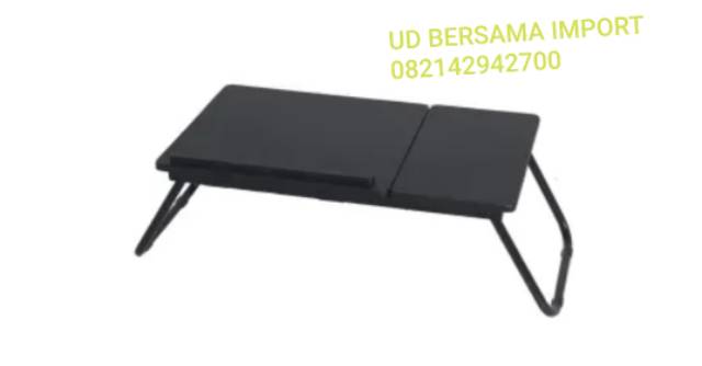 Meja laptop hitam hijau import