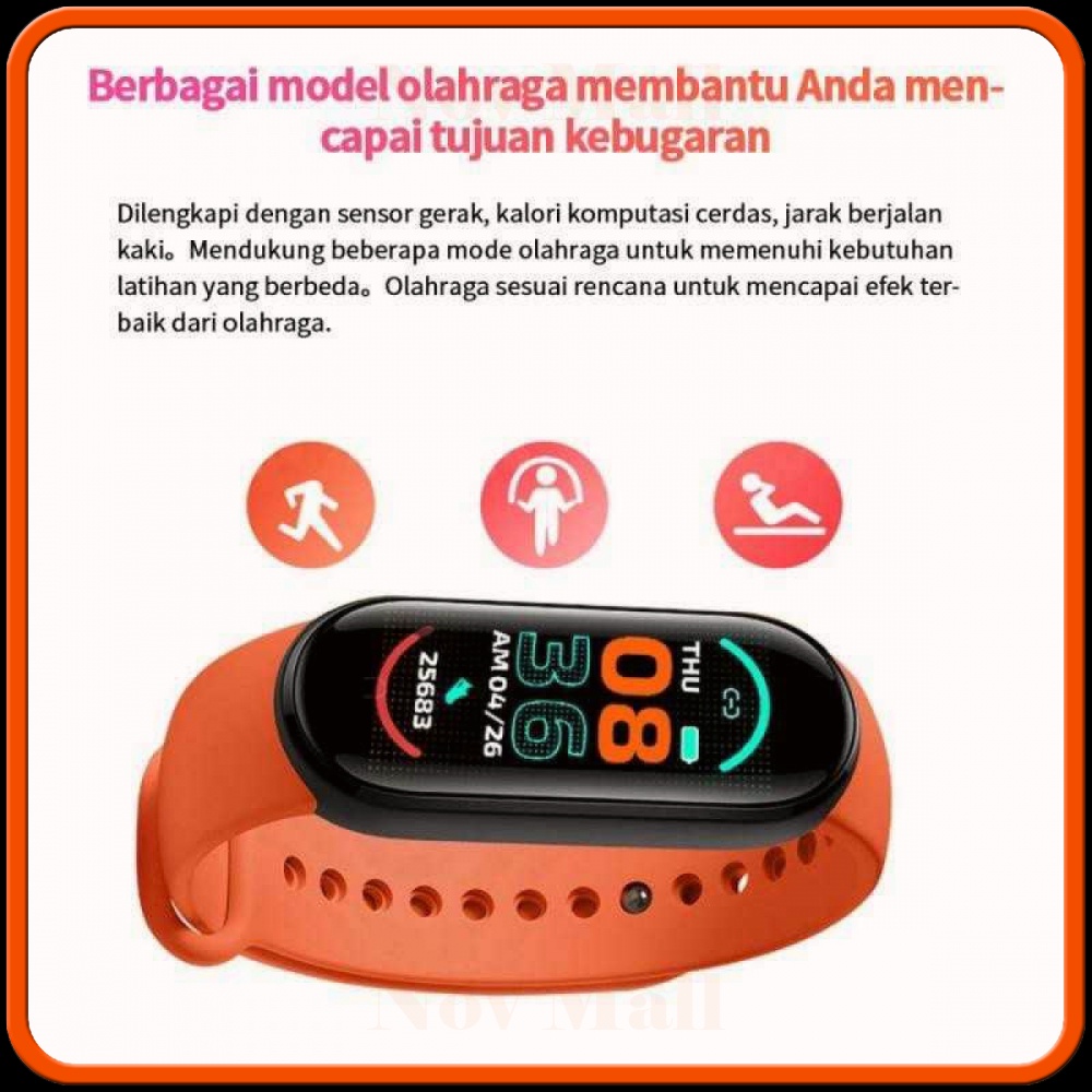 SKMEI Smartwatch Sport Fitness Tracker Heart Rate - M6