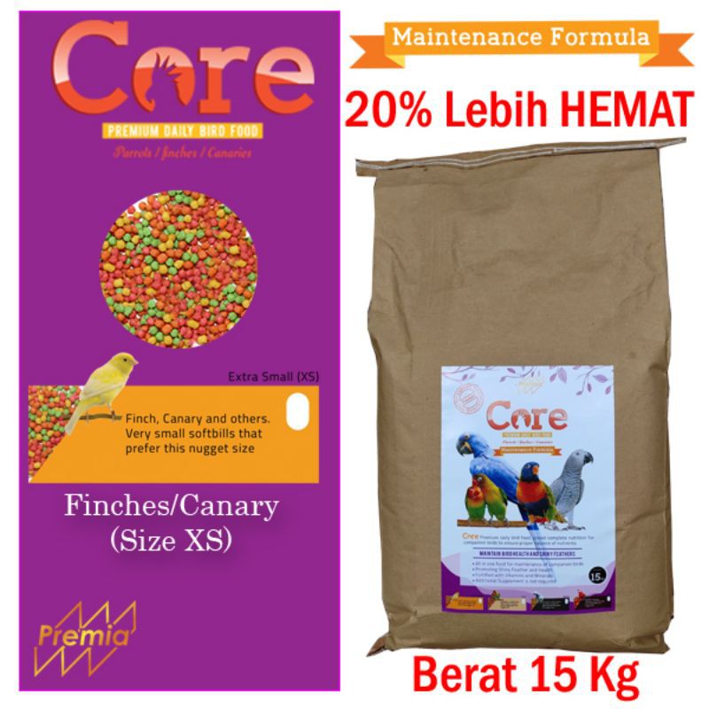 

Premia Core Canary 15Kg pakan burung premium harian