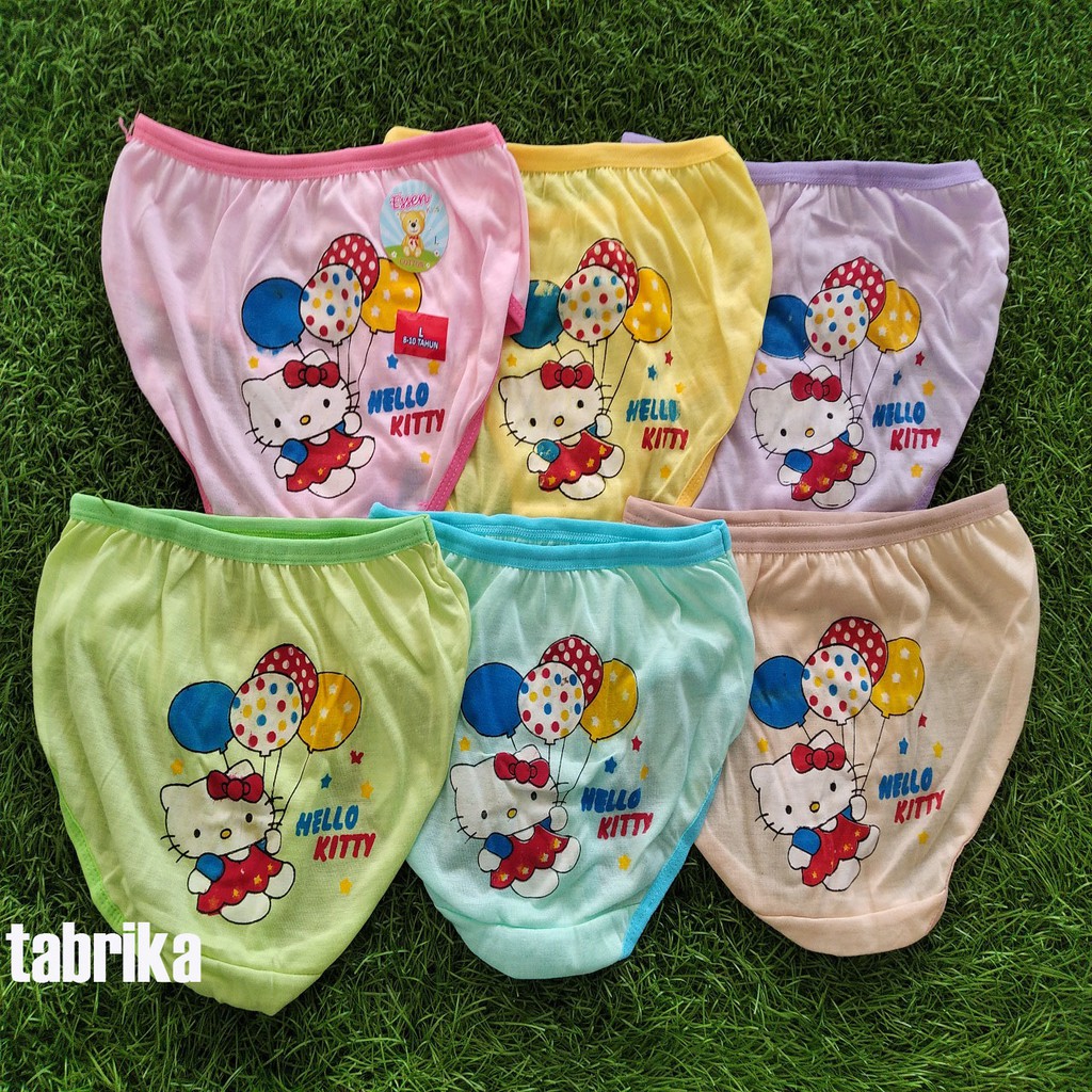 12 Pcs Celana Dalam Anak Perempuan Essen - Celana Dalam Anak Motif