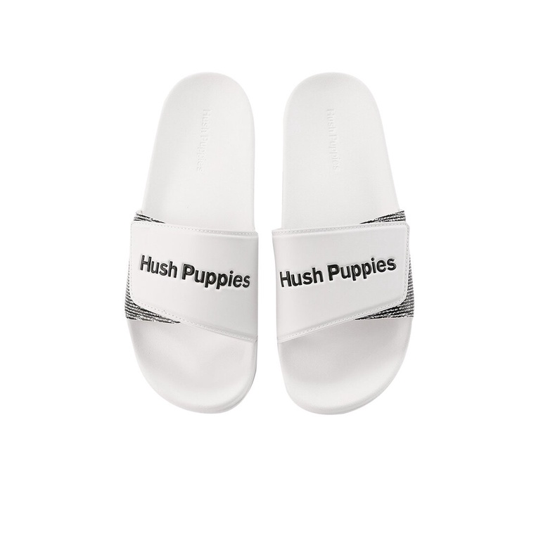 SANDAL SLIDE HUSH PUPPIES PRIA ORIGINAL CASUAL BRANDED PUTIH HM19