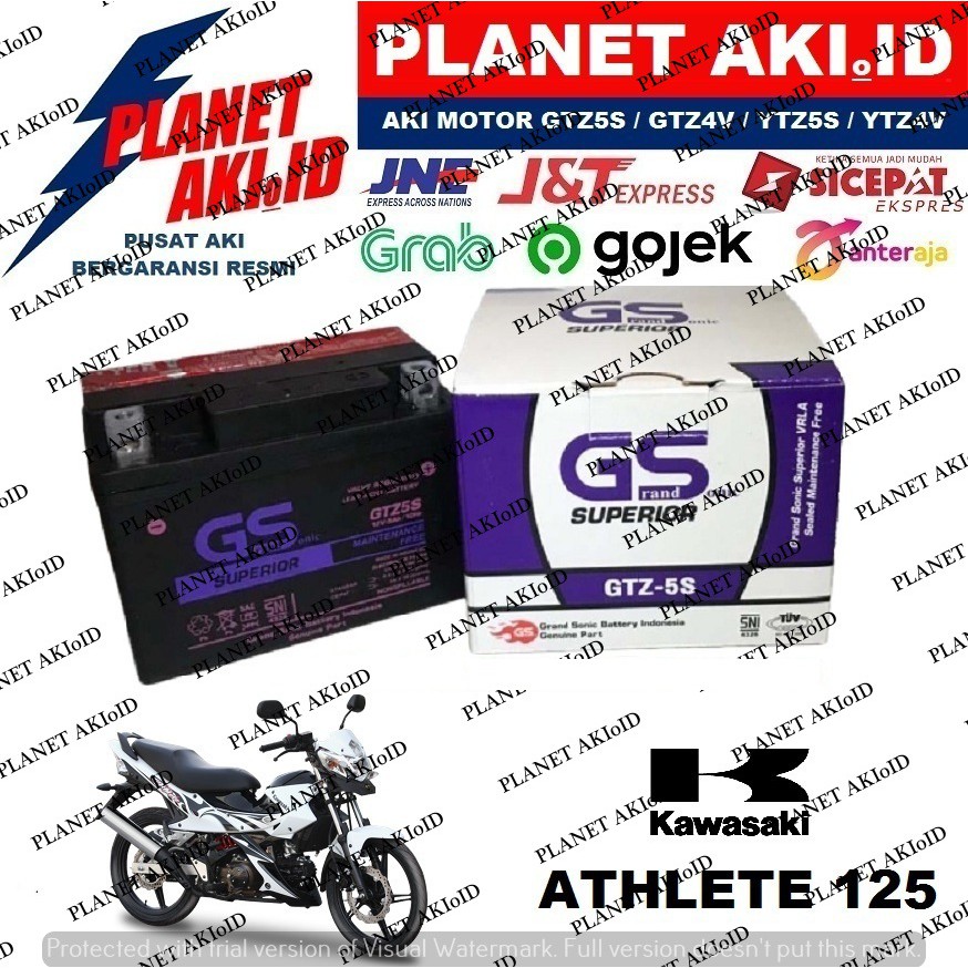 Aki Motor Kawasaki Athlete 125 GTZ5S Accu Kering MF