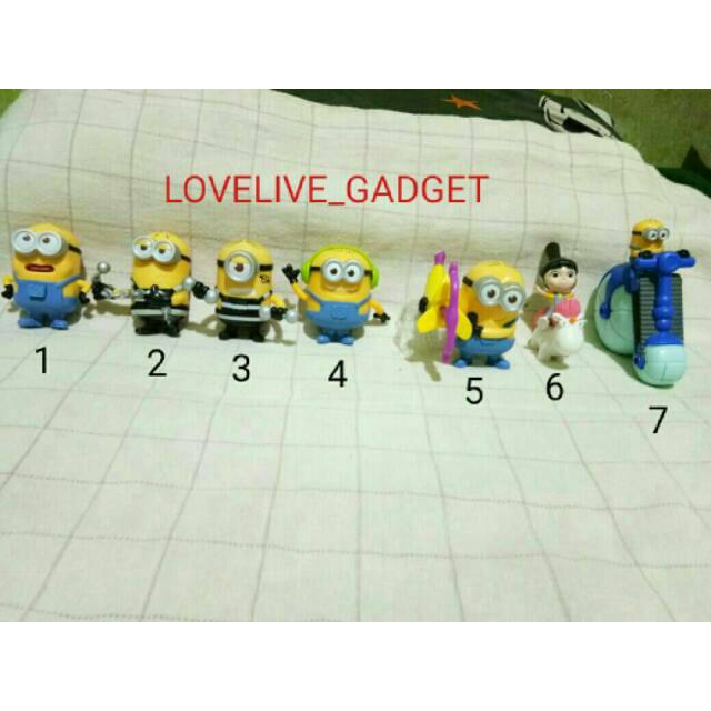 DESPICABLE ME 3 2017 (happy meal mcd mcdonalds mcdonald minion minions) mainan toys toyk