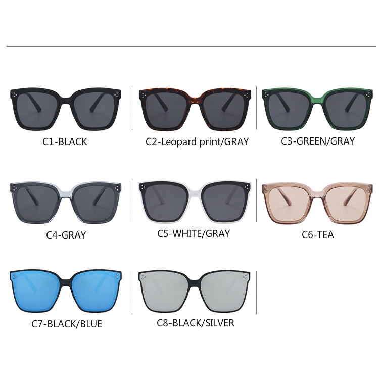 European and American rice nail square fashion Korean ins trend men and women sunglasses