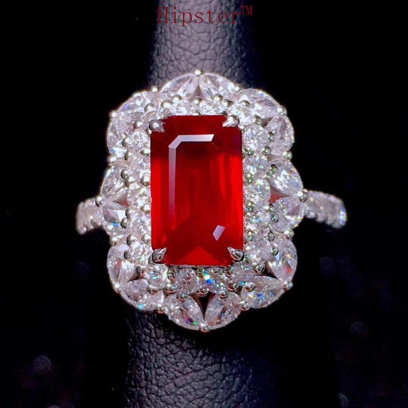 Ruby Ring 18K Gold Diamond Luxury Jewelry for Women