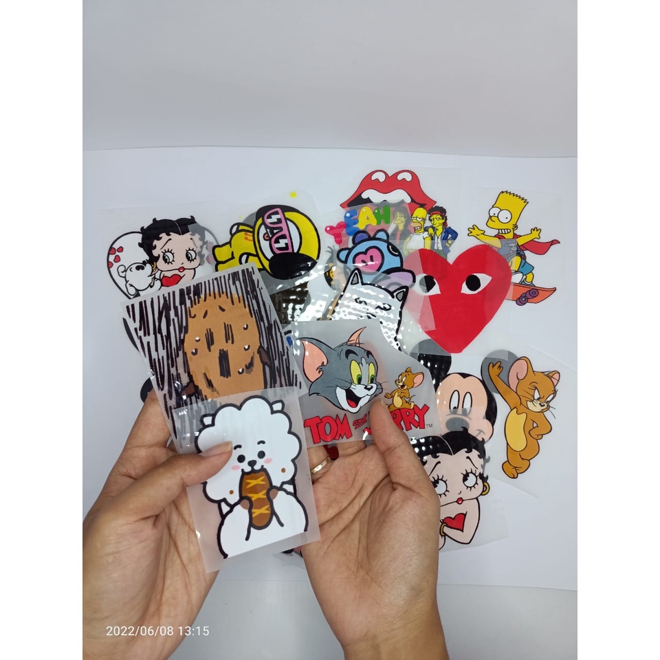 

STIKER SABLON DTF SATUAN LOGO BEBAS DESAIN KARAKTER SABLON