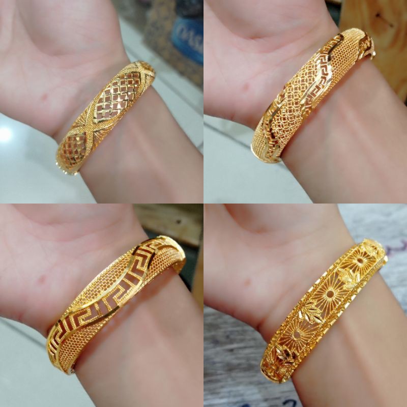 gelang tangan bangkok dewasa, perhiasan xuping lapis emas