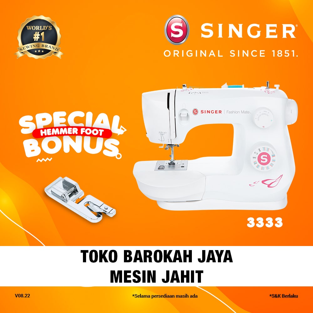 Mesin Jahit Portable SINGER 3333 Fashion mate