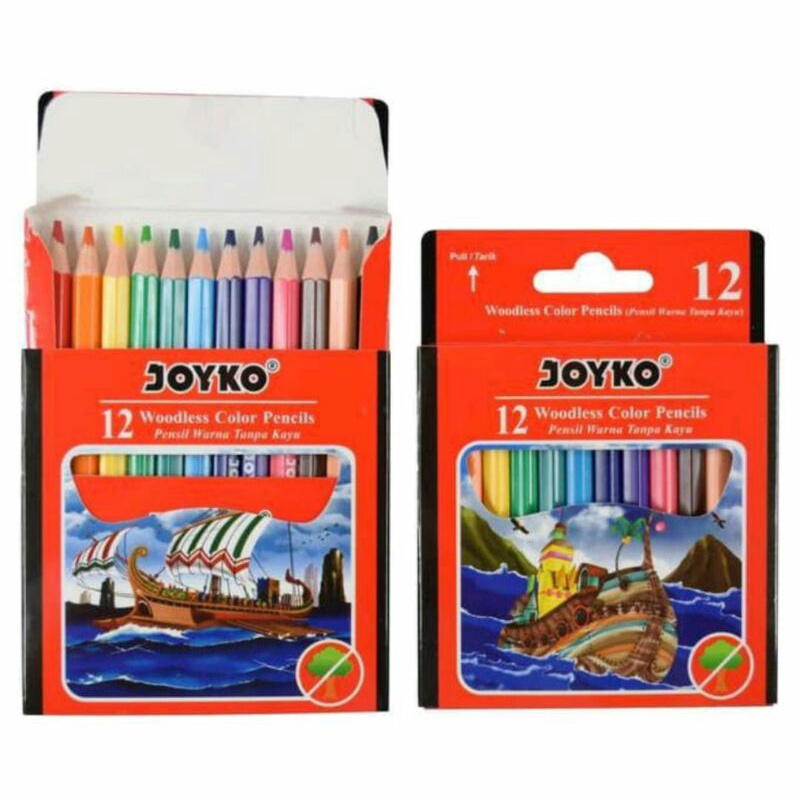 Pensil 12 Warna Pendek Joyko / Pensil 12 Warna Mini Joyko