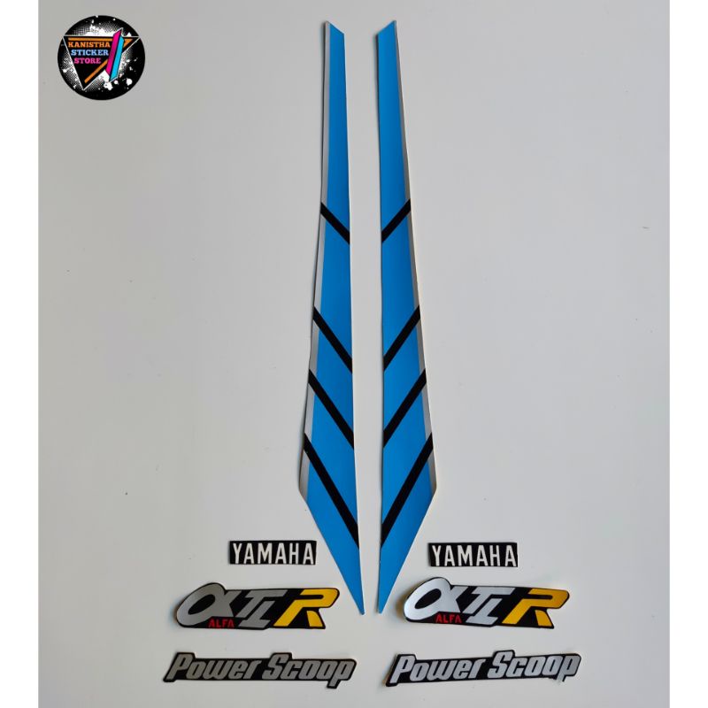 striping yamaha alfa warna biru , sticker list body motor yamaha alfa terbaik