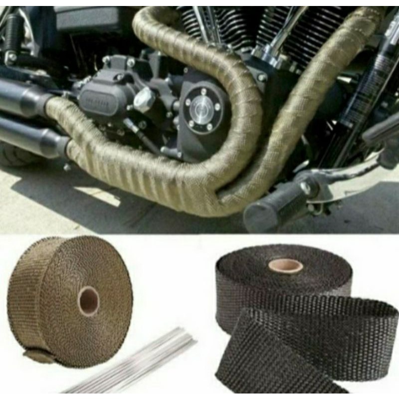 Peredam Panas Knalpot 10 Meter | Exhaust Wrap | Lakban Knalpot Motor