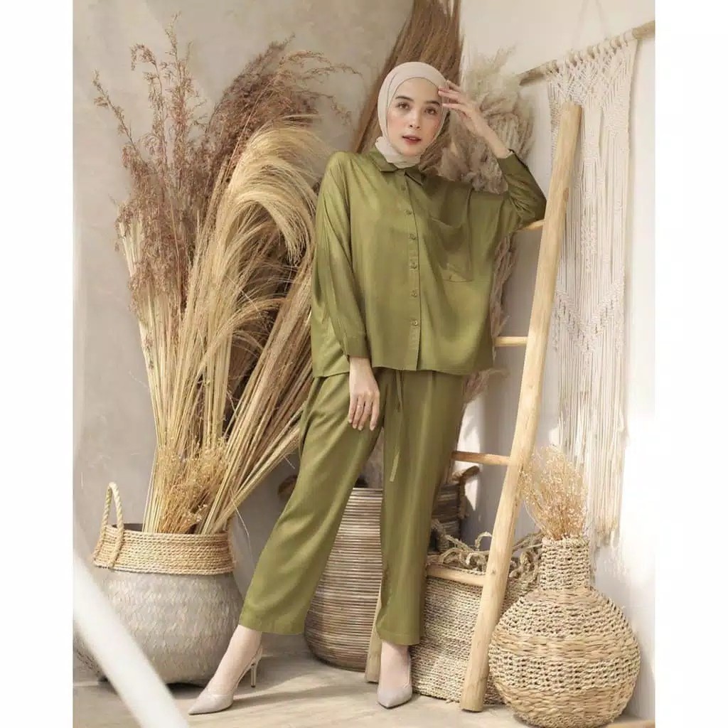 One Set Katun Rayon OOTD set cantik