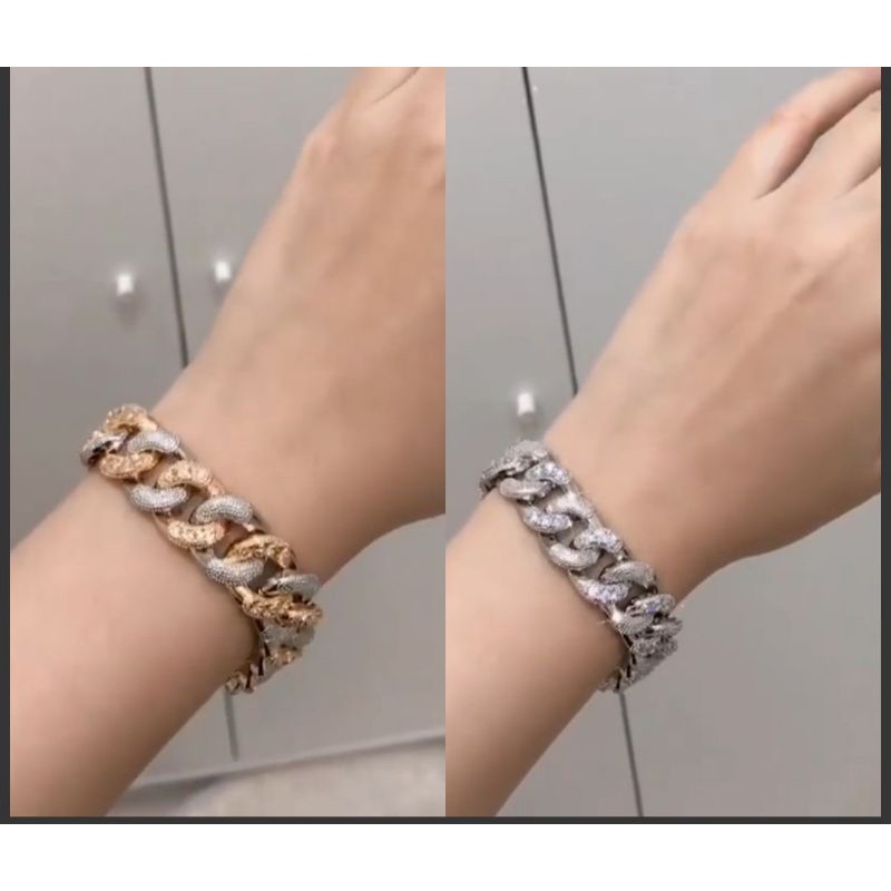 Gelang Rantai Premium kombinasi Gelang Lapis emas  tidak karatan dan anti alergi