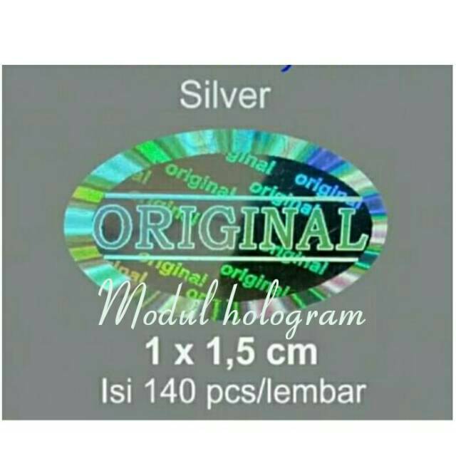 Stiker hologram Original silver