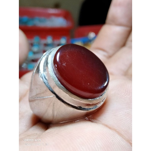 batu cincin akik Yaman ahmer