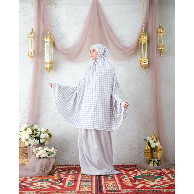 Mukena Katun Jepang Zlassica Pocket Square Grey