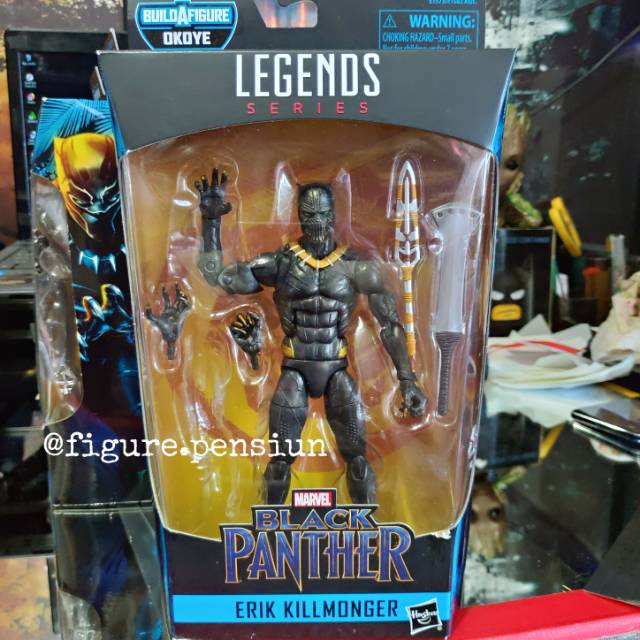 MARVEL LEGENDS SERIES BLACK PANTHER ERIK KILLMONGER BAF OKOYE ORIGINAL HASBRO ACTION FIGURE