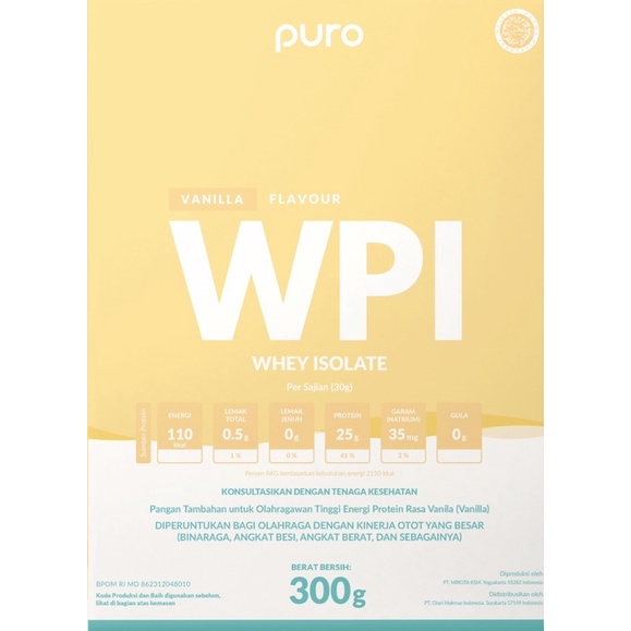 PURO WHEY PROTEIN ISOLATE 1,2 Kg 25gr PROTEIN/ serving