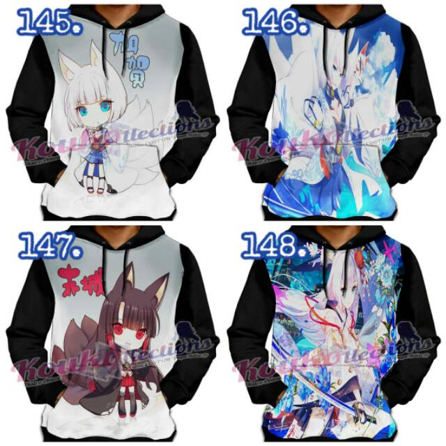 Jaket Anime AZUR LANE KAGA AKAGI FULLPRINT  -pakaian pria dan wanita ,BAJU ANIME, anime s,poster