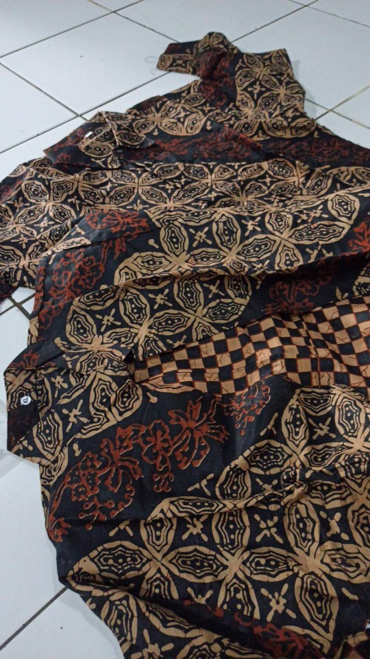 Gamis Batik Sogan Lawasan Manggar, Padi,sekar,cantik,kubis,kipas,daun,gendis,kawung,termurah Cod